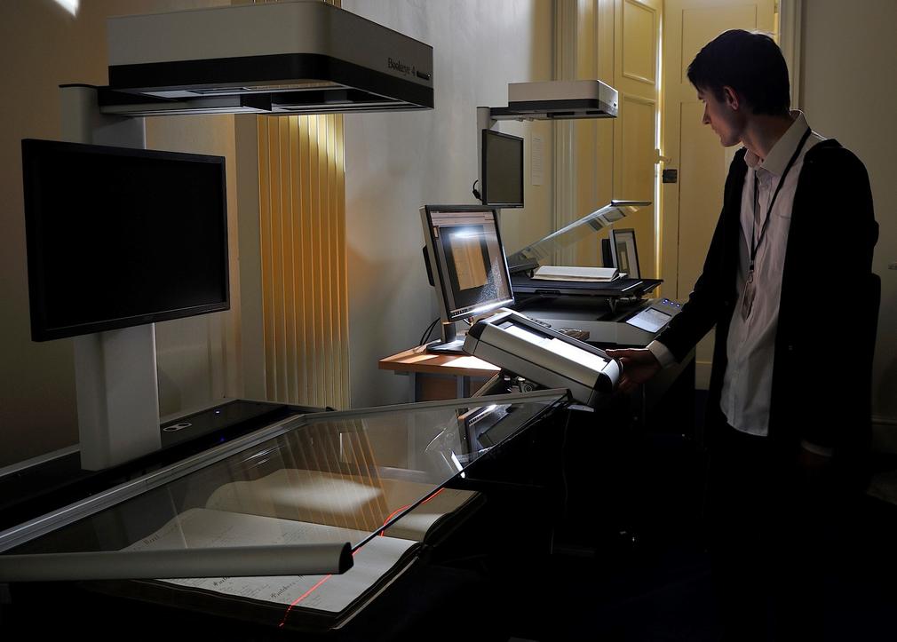 Digitisation Studio in the Royal Archives