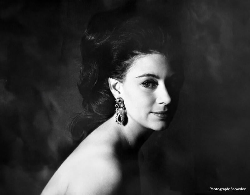 Black and white portrait of Princess Margaret, 1967 