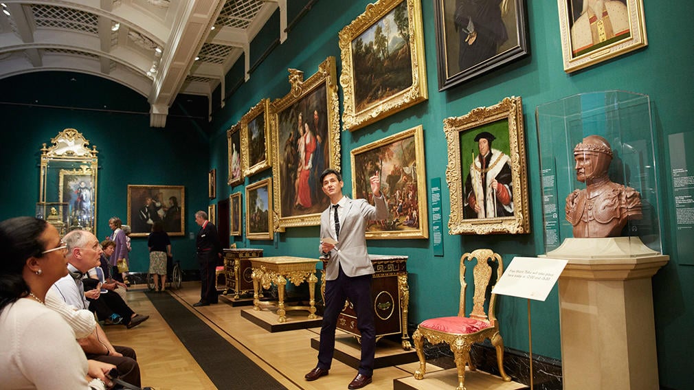 Visitors in The King's Gallery, Buckingham Palace