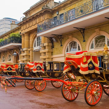 Coaches at the Royal Mews. Photographer: Pawel Libera