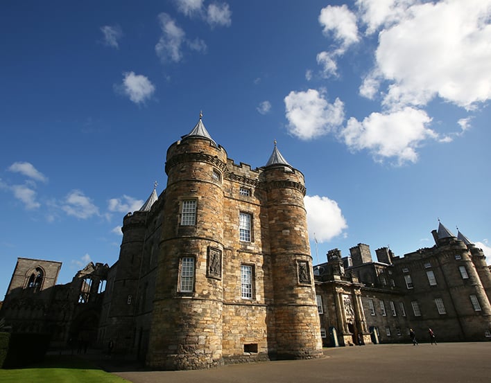 The exterior of the Palace of Holyroodhouse