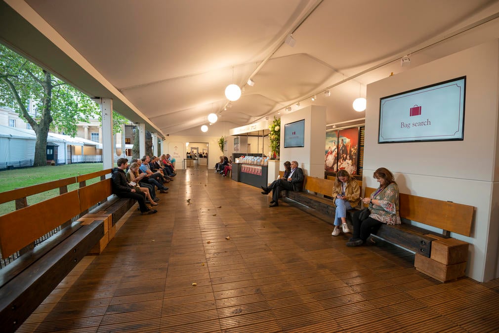 Decking flooring at the Visitor Entrance