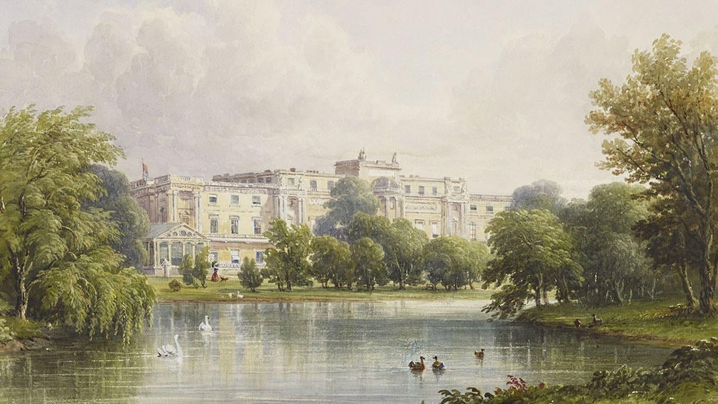 Watercolour of the garden, 17 August 1839