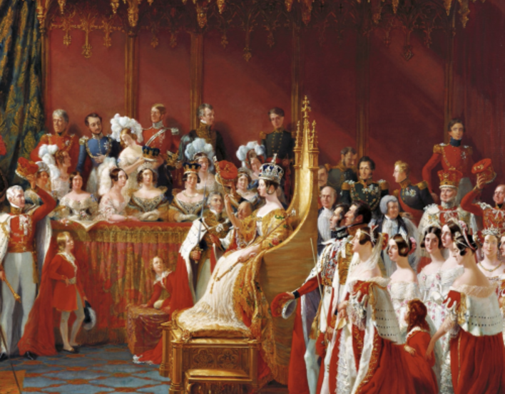 Painting of Queen Victoria at her coronation