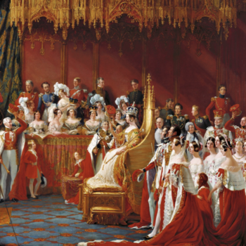 Painting of Queen Victoria at her coronation