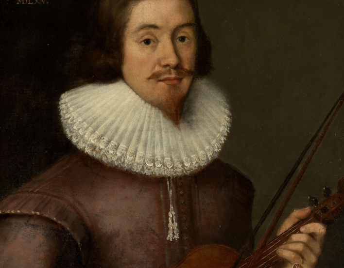 Portrait of David Rizzio holding a violin